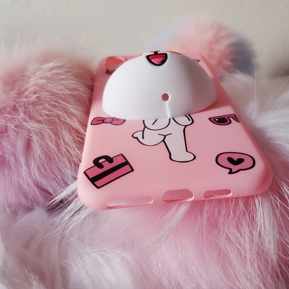 LINE FRIENDS CONY RABBIT PINK IPHONE CASE - Picture 5 of 8